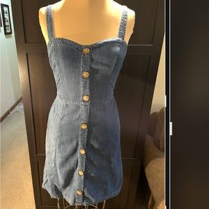 NWT Abercrombie Denim Chambray Button Front Mini